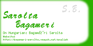 sarolta bagameri business card